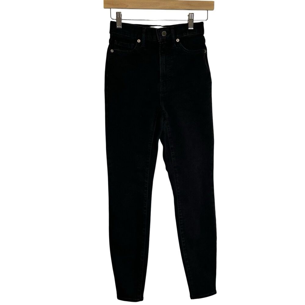 Everlane Jeans The Way High Skinny Black Denim Women's Size 25 Organic Cotton